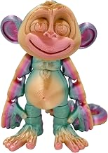 Rainbow articulated monkey figure that can hang and pose.